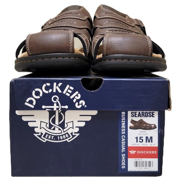 Dockers Men Searose Closed-Toe Fisherman Sandals Size US 15M Briar Faux Leather main image 6
